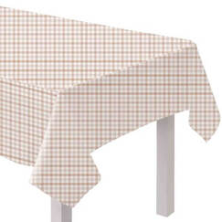 Neutral Gingham Tablecloth