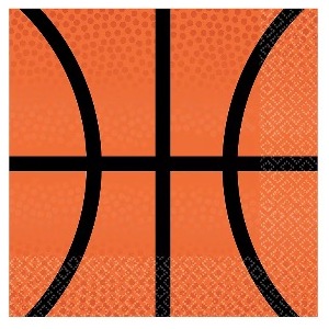 Small Basketball Napkins - pk36